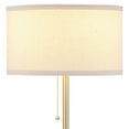 thumbnail image 3 of 24" Bellflower Table Lamp - Gold Tulip Base, Beige Drum Shade (14x14") - Modern/Transitional Bedside & Living Room Lighting, 3 of 5