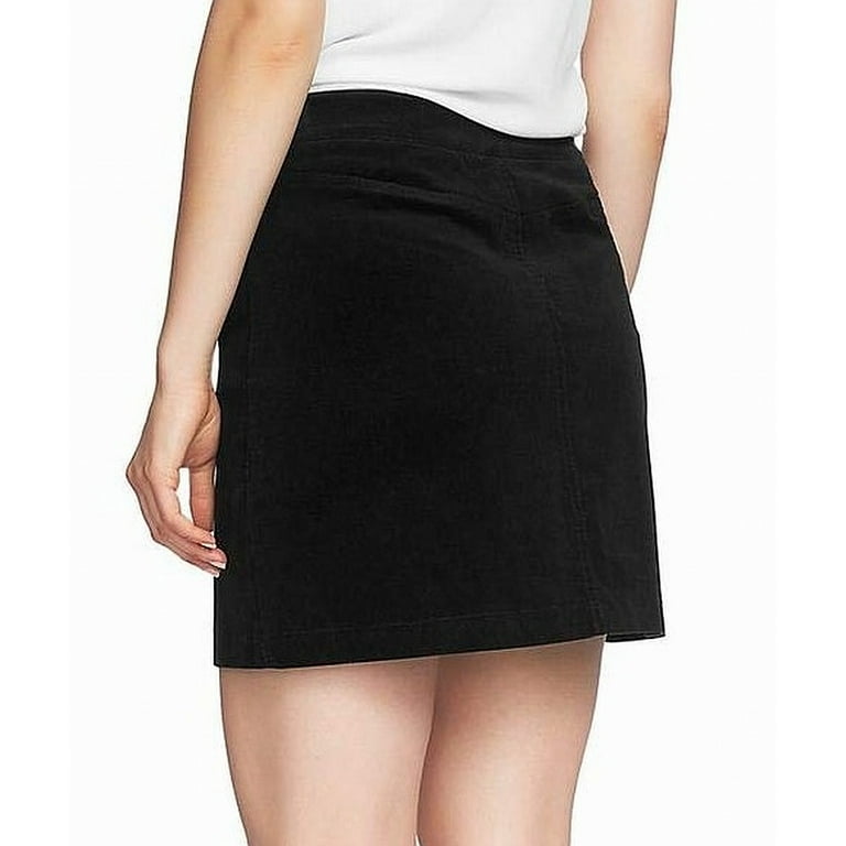 1.STATE Womens Corduroy Mini Skirt Black 0