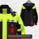 thumbnail image 4 of Impermeable dividido para montar en motocicleta, cinturón reflectante para exteriores, impermeable con luz de advertencia, cubierta de zapatos oculta mejorada, 4 of 5