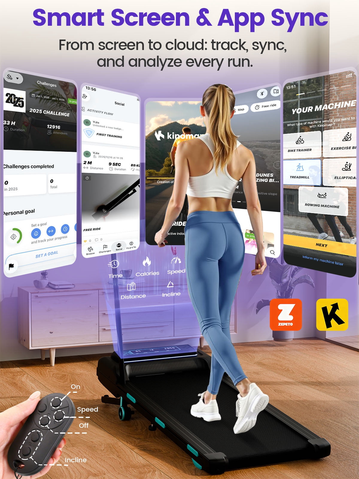 Chiccushion Walking Pad with 12% Auto Incline Treadmill for Home, 3.5HP Under Desk Treadmill with Foldable Handle Bar,450 Lbs Capacity,Remote Control, Led Display,APP Connect