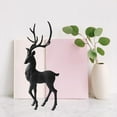 thumbnail image 4 of HIELLFQ Resin Reindeer Christmas Decorations-Elegant Black Reindeer Statues Office Table Living Room Decorations 13.7", 4 of 8