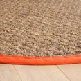 thumbnail image 4 of SAFAVIEH Natural Fiber Arbor Bordered Area Rug, Natural/Rust, 6' x 6' Round - Coastal Design, Natural & Rust, Seagrass, Ideal for Entryway, Kitchen, Living Room, Office, 4 of 12