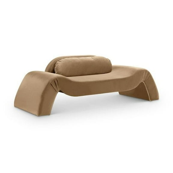 Meridian Furniture Austin Beige Velvet Loveseat