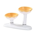thumbnail image 4 of BELOVING Bol Surélevé pour Chat Hauteur et Angle Réglables Plat pour Chaton Chat Jaune, 4 of 10