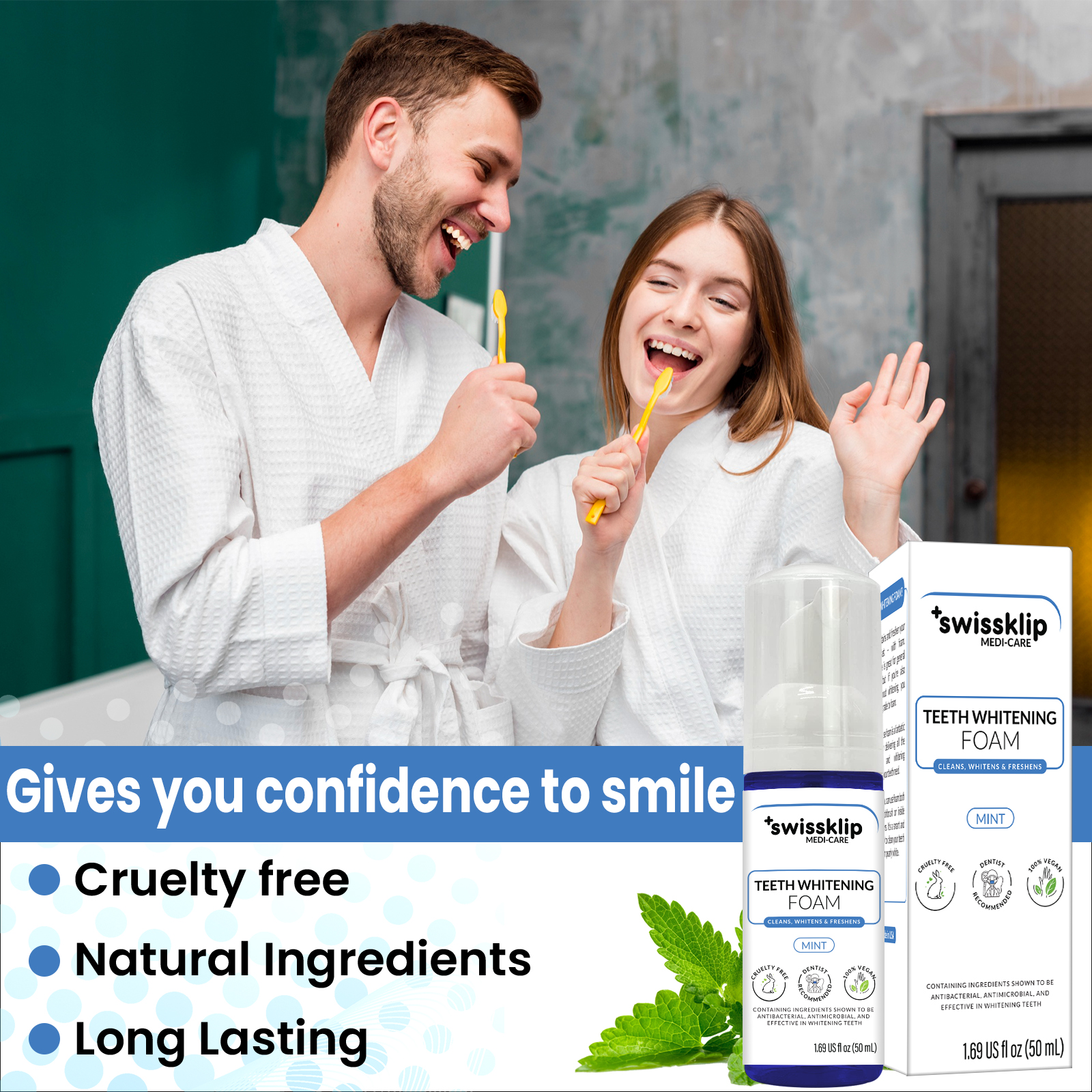 Swissklip Foam Toothpaste Also a Teeth Whitener in The Market I We Offer Best Teeth Whitening Products for Professional Teeth Whitening Kit I Best Teeth Whitener 4 U