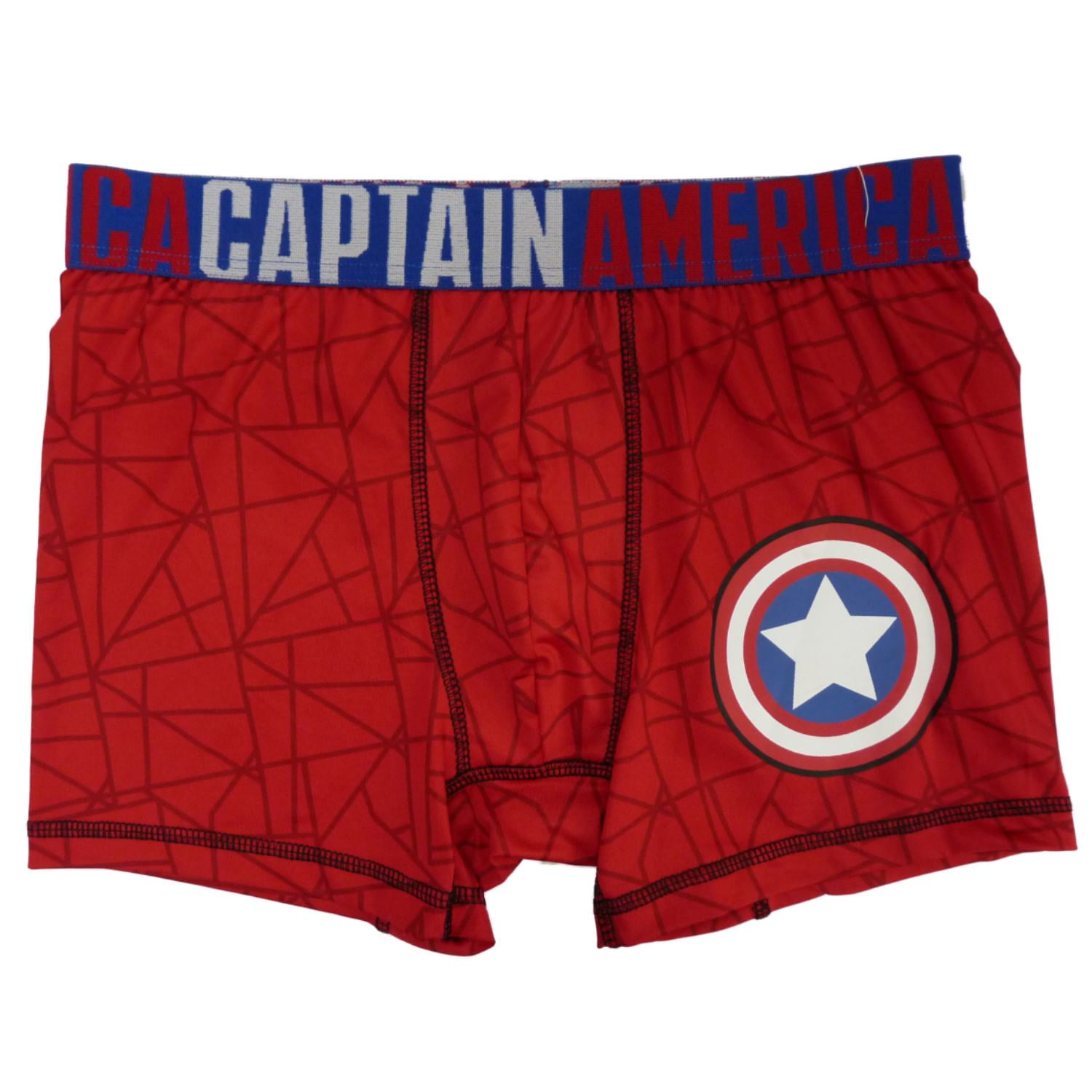 Marvel - Marvel Comics Mens Red Captain America Boxer Briefs - Walmart