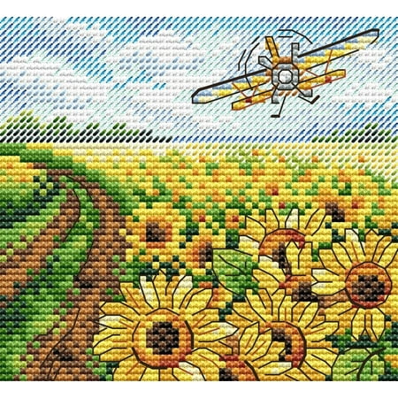 UPC: 4627167301281 | Sea of Sunflowers SM-519 Counted Cross-Stitch Kit