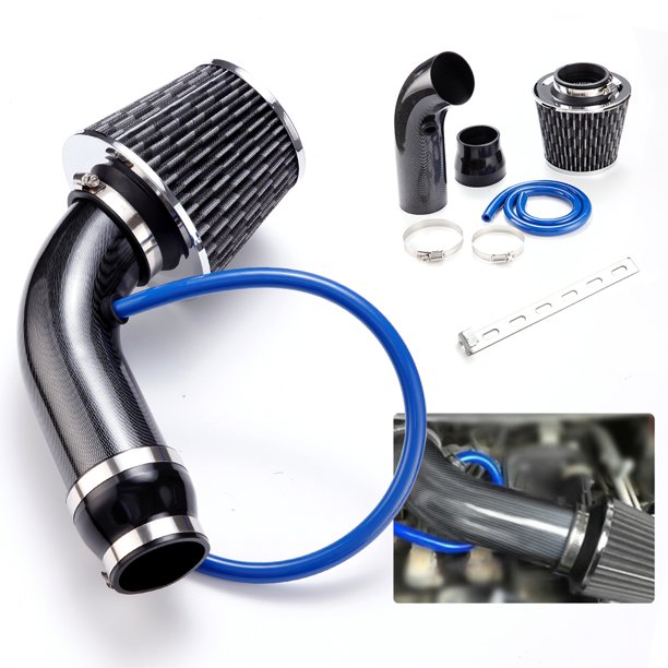 3 inch Universal Cold Air Intake Pipe Kit, Aluminium Automotive Air Intake Air Filter Induction
