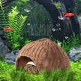 thumbnail image 3 of MasteelfCA POPETPOP 2pcs Coconut Shell Natural Hut Reptile Hideouts Reptile Cave for Lizard Spider Snail Hermit Crab, 3 of 8