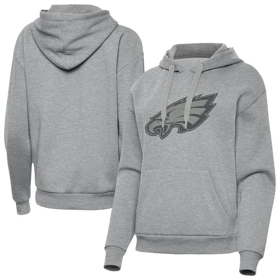 Women's Antigua Heather Gray Philadelphia Eagles Victory Hoodie