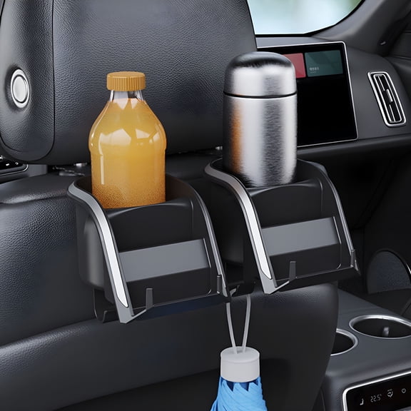 LADYGYM 3-in-1 Car Backseat Headrest Cup Holder,Phone Holder,Purse Hooks