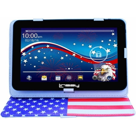 Linsay 10.1" 2GB RAM 32GB Storage Android 12 Tablet with Case USA Style
