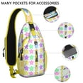 thumbnail image 2 of Chic Artistic Sling Bag for Women and Men, Rainbow Abstract Crossbody Backpack with Anti-theft Design and Multiple Compartments for Everyday Travel, 2 of 6