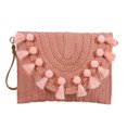 thumbnail image 1 of Handbag Straw Shoulder Bag Beach Handmade Bag Large Capacity Magnetic Closure Straw Crossbody Bag Woven Envelope Wallet with Adjustable Shoulder Strap, 1 of 11