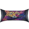 thumbnail image 3 of Tiger Satin Pillowcase for Hair and Skin Silk Pillowcase Soft Breathable Sleeping Pillow Covers Smooth Cooling Pillowcase with Envelope Closure Size Standard 20x26 in Home Decor Gifts, 3 of 7