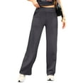 thumbnail image 2 of Yoga Pants Women Wide Leg Pants with Pockets High Waist Stretch Dress Casual Sweatpants Grey M, 2 of 10