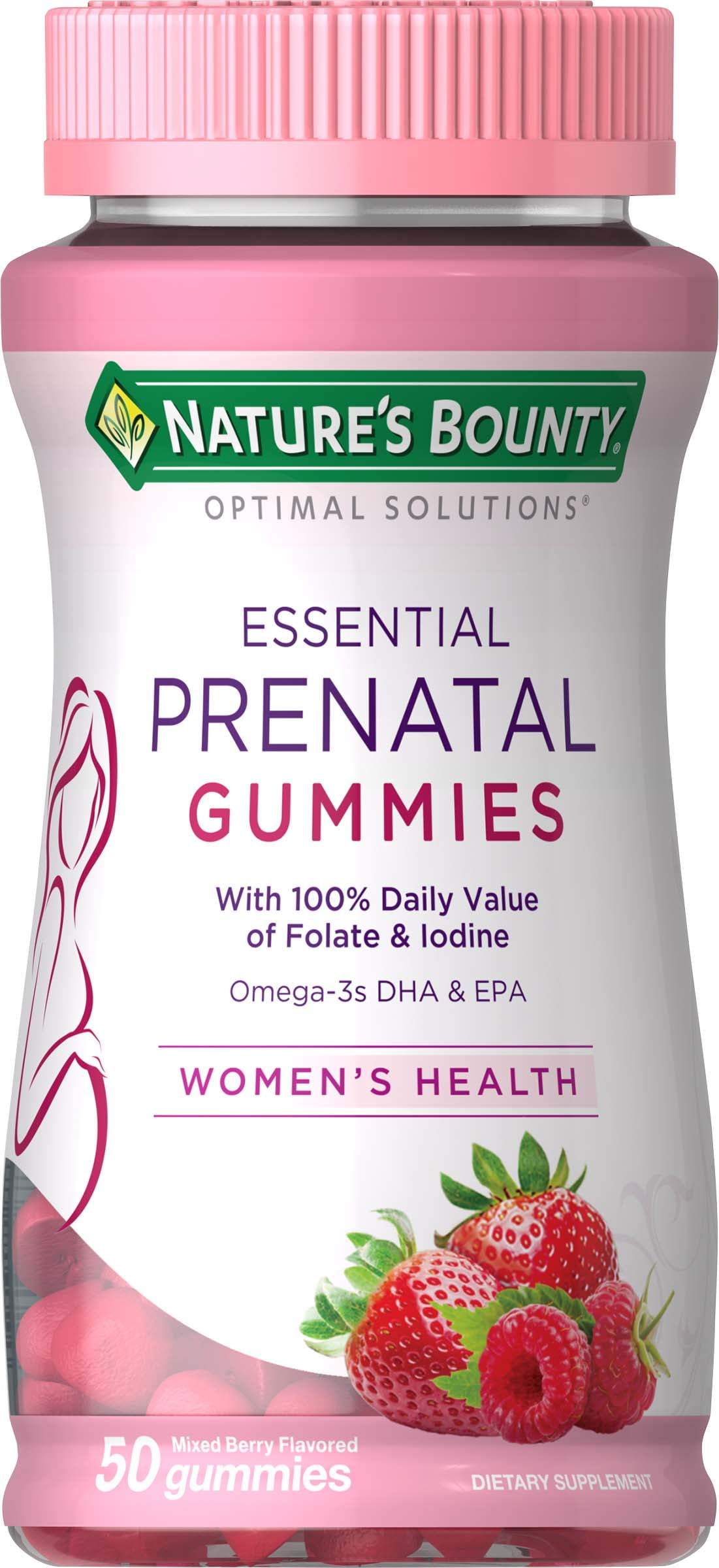 Nature's Bounty Optimal Solutions Essential Prenatal Gummy Vitamins, 50