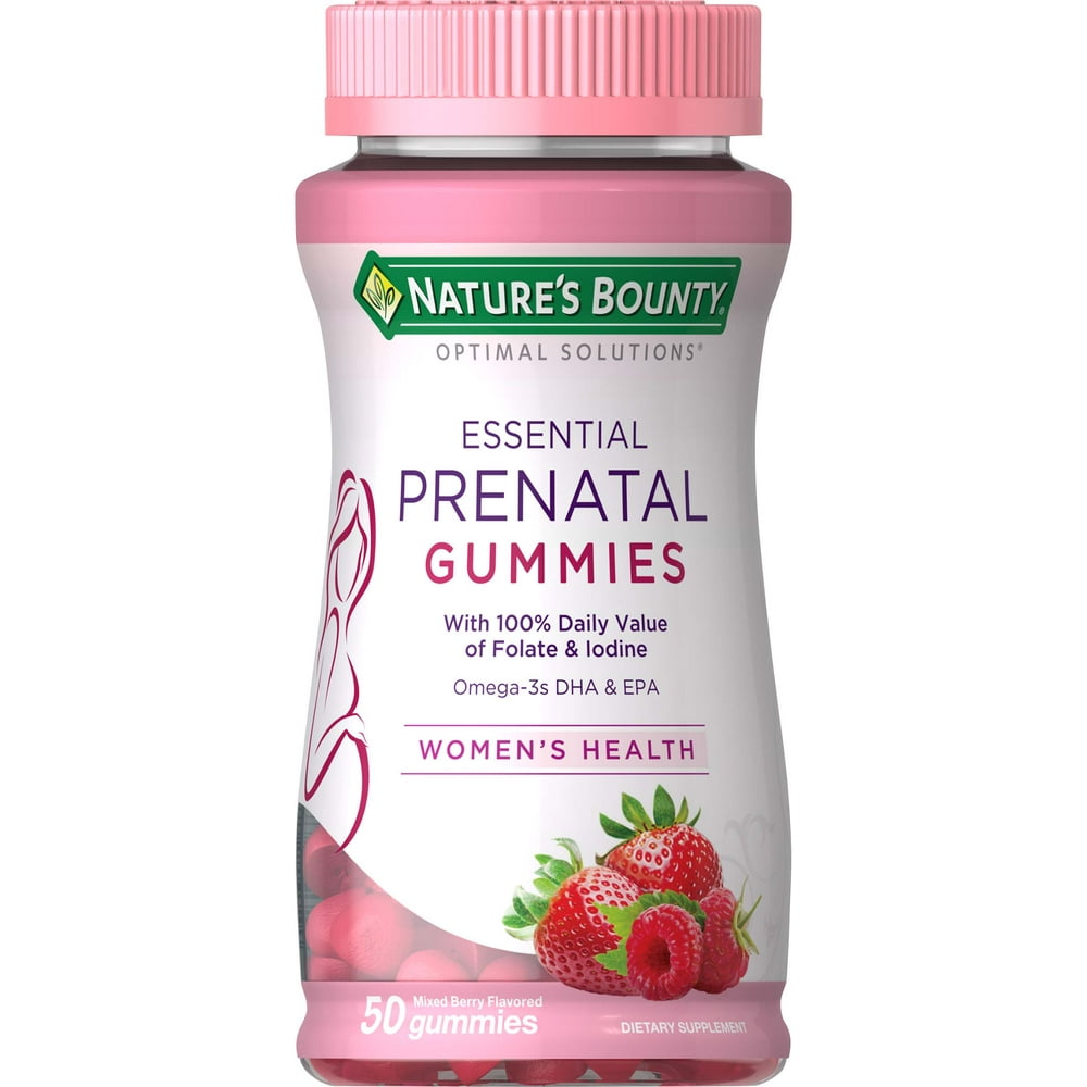 Nature's Bounty Optimal Solutions Essential Prenatal Gummy Vitamins, 50