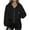 Black, variant on Winter Clearance Winter Coats for Women Stylish Hooded Casual Jacket With Zipper Pocket In Solid Color Coat Long Sleeve Outwear Clearance