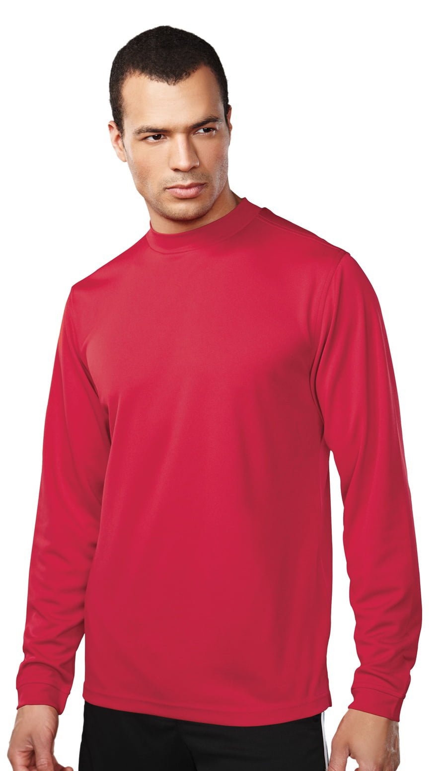 Heron 626 Knit Mock Neck Shirt, Small, Red - Walmart.com