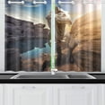 thumbnail image 4 of CADecor Dinosaur Pattern Print Window Treatment Panel Curtains Window Curtain Kitchen Curtain,Two Piece 26x39 Inches, 4 of 4