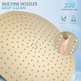 thumbnail image 4 of 16 inch Brushed Gold Round Rain Shower Head, All Metal Stainless Steel 304, Ultra Thin Design, Full Body Rainfall Shower with 230 Silicone Nozzles, 4 of 7