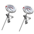 thumbnail image 1 of 2pcs 12 Inch Mechanical Meat Thermometer Instant Read, Long Stem, Waterproof, No Battery Required, Stainless Steel, 1 of 6