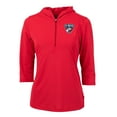 thumbnail image 2 of Women's-Cutter & Buck  Red FC Dallas Virtue Eco Pique Recycled Half-Zip Pullover Hoodie, 2 of 3