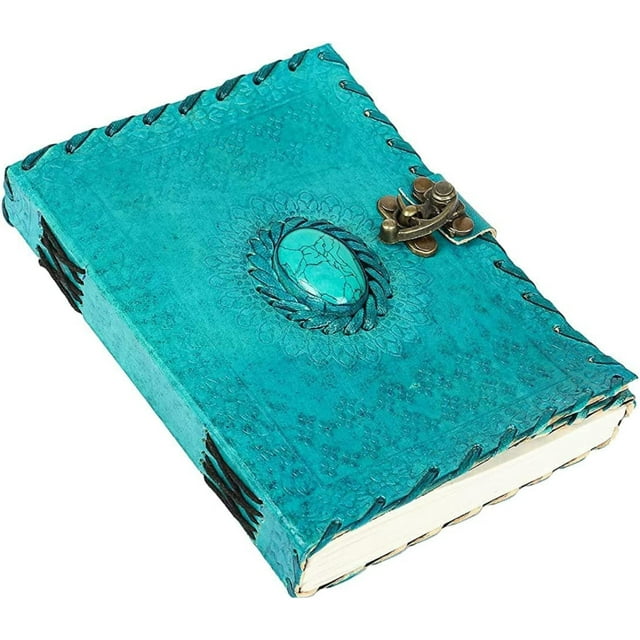 Leather Journals – Blank Spell Book of Shadows Journal with Lock Clasp Prop Vintage Notebook Journal Leather Bound Journal Witchcraft Wiccan Notebook Leather Sketchbook Drawing & Writing Book Diary