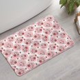 thumbnail image 2 of Pink Cow Strawberry Pattern Bathroom Rugs Mat,Non Slip Microfiber Bathroom Rug,Rubber Backing,Soft Bathroom Mats for Bathroom Floor,Tub and Shower,17x27in(43x68cm), 2 of 5