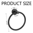 thumbnail image 5 of Durable & Sturdy Towel Rings For Bathroom, Anti-Corrosion Rustproof Matte Black Sus304 Stainless Steel Towel Hangers, Space Saving Design For Small Bathrooms (2 Pieces), 5 of 5