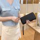 thumbnail image 2 of Cartera con cremallera TUNC para mujer y funda para teléfono móvil con bloqueo RFID piel sintética vegana negro Sencillez, 2 of 5