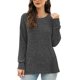 thumbnail image 5 of HongQid Long Sleeve Shirts for Women Tunic Trendy Casual Round Neck Tops Lightweight Sweaters, 5 of 7