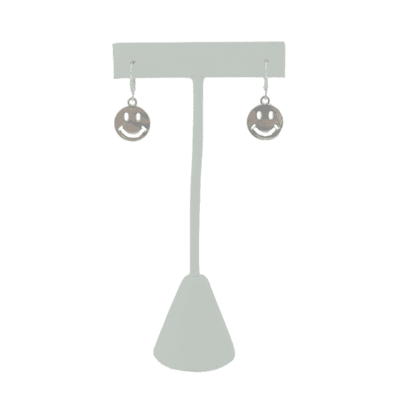 Silver Dangle Earrings – Smiley Face Drop Earrings, Y2K Earrings for Women, Hypoallergenic Lever Back Earrings, Earring Stack – Stacked By Suzie