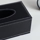 thumbnail image 2 of Caja de pañuelos de cuero con tapa rectangular Caja de pañuelos Servilletero de cuero para，Negro TUNC Sencillez, 2 of 5