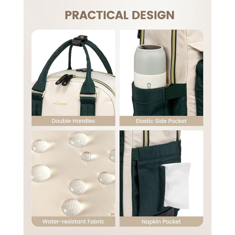 Waterproof Nylon Anti Theft Backpack for Women Work College Travel Laptop Gustave Black Anti Theft Backpack Purse for Adults, Fashion  main image 3