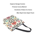 thumbnail image 3 of FORMRS Womens Canvas Tote Bag with Zipper Inner Pocket Shoulder Handbag, Beige Red Floral, 3 of 7