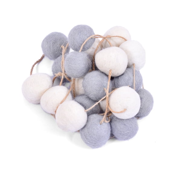 De Kulture Works New Zealand Premium Colorful Wool Felt Large POM POM Garland 96 Inches