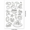 thumbnail image 2 of 1sheet Summer Clear Stamps Summer Beach Swimming Holiday Silicone Stamp, 2 of 9