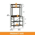 thumbnail image 4 of Craftian 3D Printer Storage Stand with LED Lights, Kitchen Bakers Rack with Charging Station, Brown, 4 of 8