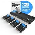 thumbnail image 3 of OREI UHD48-EX230-K 4K 4x4 HDMI Extender Matrix Over Single CAT5e/6/7 Cable with HDR Switcher & IR Control, RS-232 - Up to 230 Ft - 1080P Downscale - 4 x Loop Out - 4 Receivers Included, 3 of 7