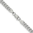 thumbnail image 5 of Auriga Fine Jewelry 925 Sterling Silver 5mm Domed Side Curb Chain Bracelet 8inch for Women, 5 of 6