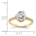 thumbnail image 5 of 10K Yellow Gold Ring Band with Stones Cubic Zirconia CZ Round Clear, Size 9, 5 of 5
