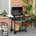 thumbnail image 2 of Outsunny Barbecue au Charbon avec Poêle à Charbon Réglable, Barbecue, 2 of 10