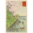 thumbnail image 2 of Kobayashi Kiyochika 11x14 Gold Ornate Wood Frame and Double Matted Museum Art Print Titled - Sumida River (1897), 2 of 4