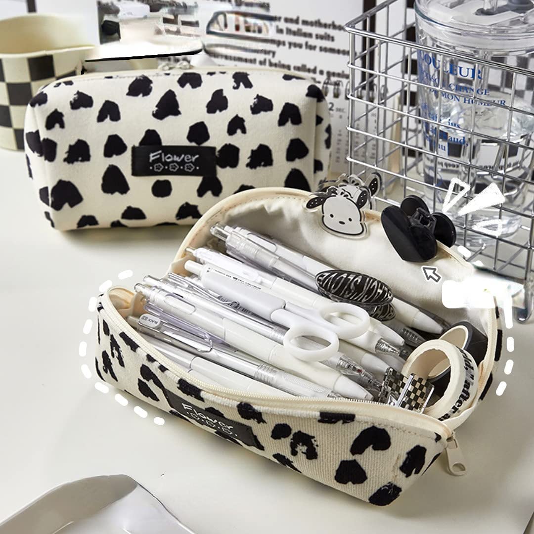  Qhjxgzzl Cow Pencil Case Black and White Pencil Pouch Kawaii  Stationary, Cheap Pencil Case Cute School Pencil Box Girl Pencil Case Cute Pencil  Cases for Girls Kids Students : Arts, Crafts