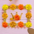 thumbnail image 5 of Meiix Artificial Rose Flowers for Diy Crafts, Self-Adhesive Foam Flowers for Scrapbooking Cards, Non-Woven Decorative Roses, 1Set (Yellow), 5 of 6