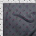 thumbnail image 2 of oneOone Viscose Jersey Gray Fabric Floral Block Sewing Craft Projects Fabric Prints By Yard 60 Inch Wide, 2 of 5