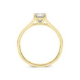 thumbnail image 2 of 14K Yellow Gold Emerald Cut Lab Grown Diamond Cathedral Solitaire Engagement Ring - 3 Carat (Ring Size: 4.5), 2 of 4