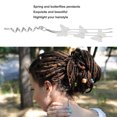 thumbnail image 4 of Colgantes para rastas de pelo ANGGREK pinzas plateadas para trenzas de pelo de mariposas para hombres, 4 of 8
